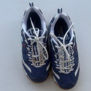 Skechers Blue and White Athletic Shoes